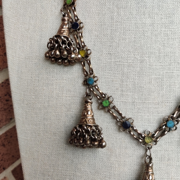 Antique boho tribal Tibetan gypsy necklace - Picture 6 of 14